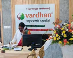vardhan ayurveda narayanguda reception counter 